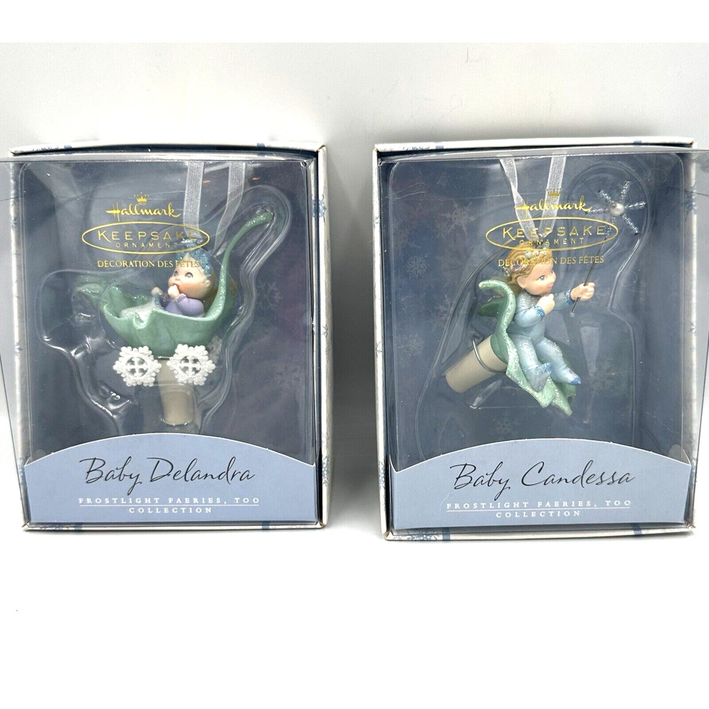 NEW Hallmark Keepsake Ornament Baby Candessa & Delandra -Frostlight Faeries 2002